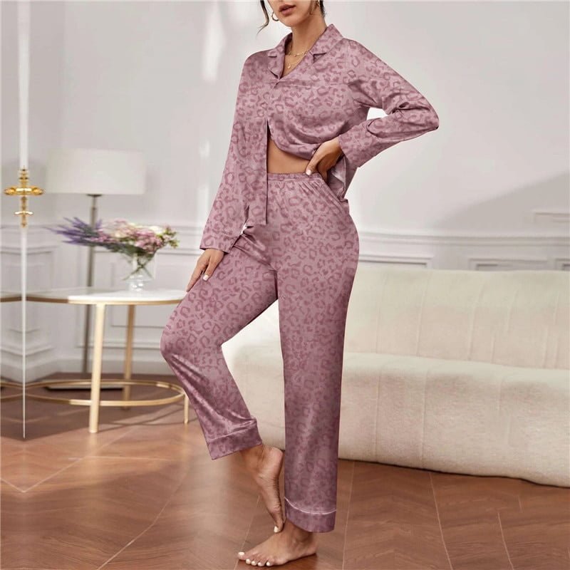 Femmes printemps mode pyjamas manches longues fjdeux pièces ensemble portable dames mince décontracté Homewear imbibé Sexy Pjs M-2XL 2
