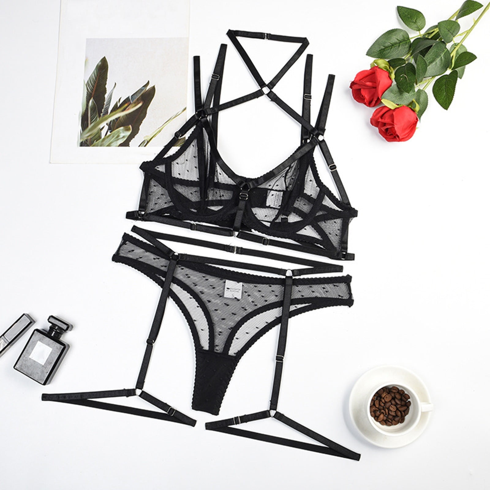 Pyjama Maille Évidée Femmes Pois