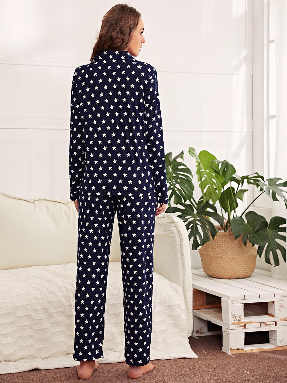 GOVOC Ensemble pyjama Europe et Amérique Objectifs pour femmes vêtements de maison 2023 NNS81-Navy de vente de vêtements d'été 2