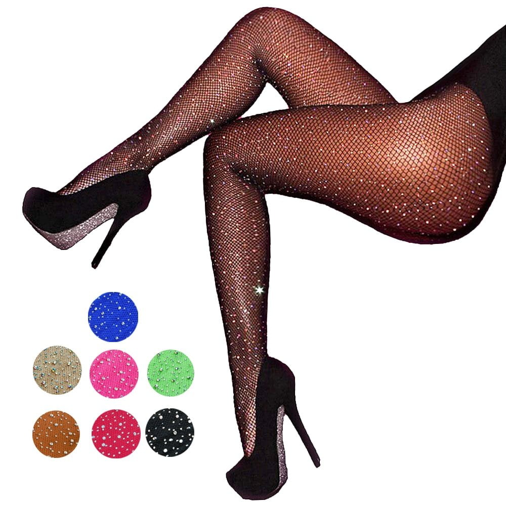 Collants Maille Résille Scintillante Femmes