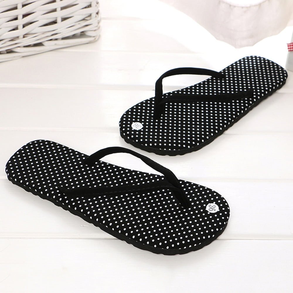Tongs à imprimé léopard pour femmes, sandales de plage, de haute qualité, décontractées, plates, à pois, nouvelle collection été 1