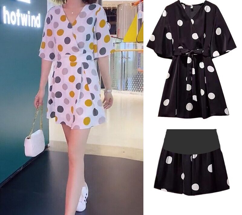 Ensemble Chemise Jupe Maternité Mousseline Pois