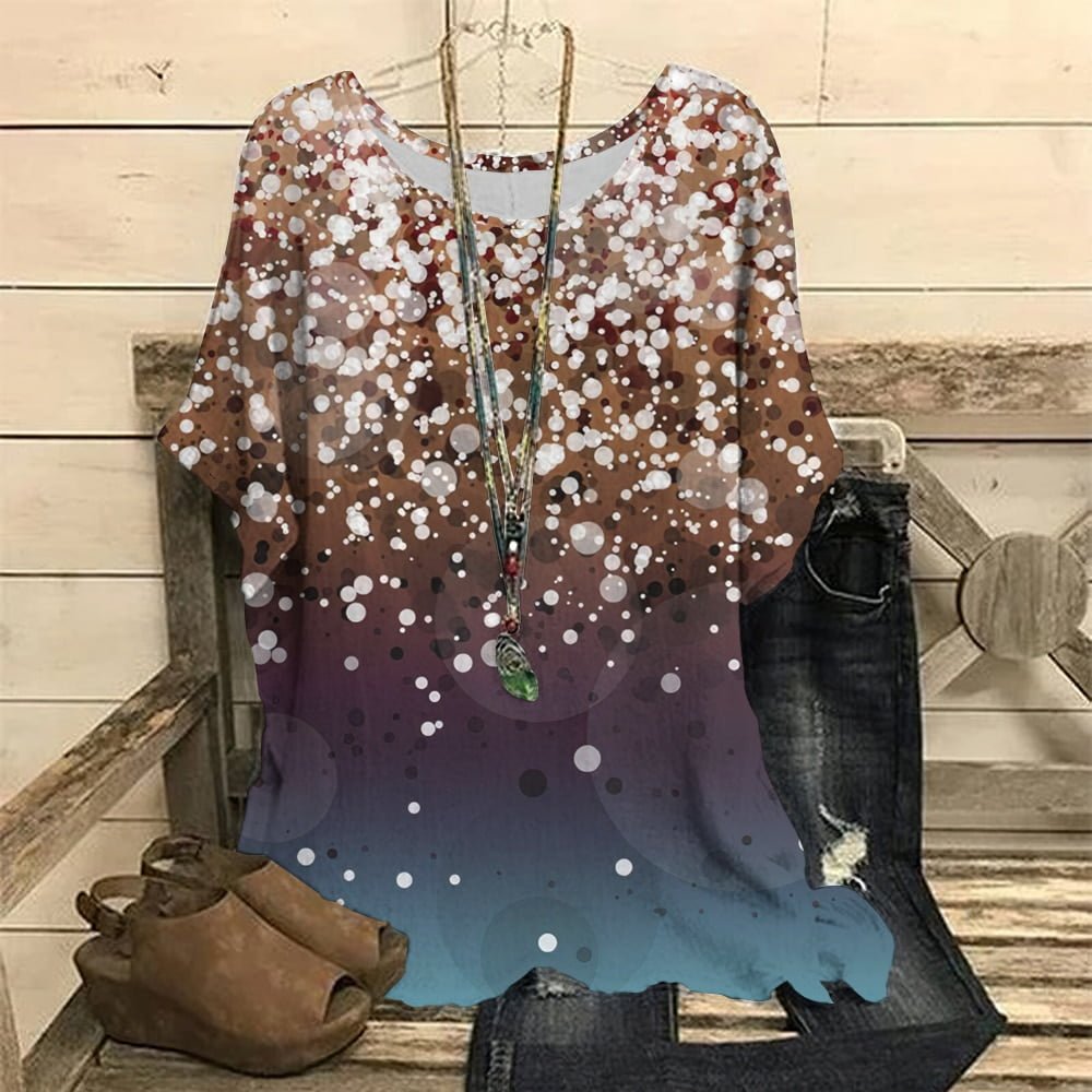 T-shirt manches courtes col rond femme, estival et décontracté, avec impression 3D, à la mode, de luxe, 03/Streetwear 2
