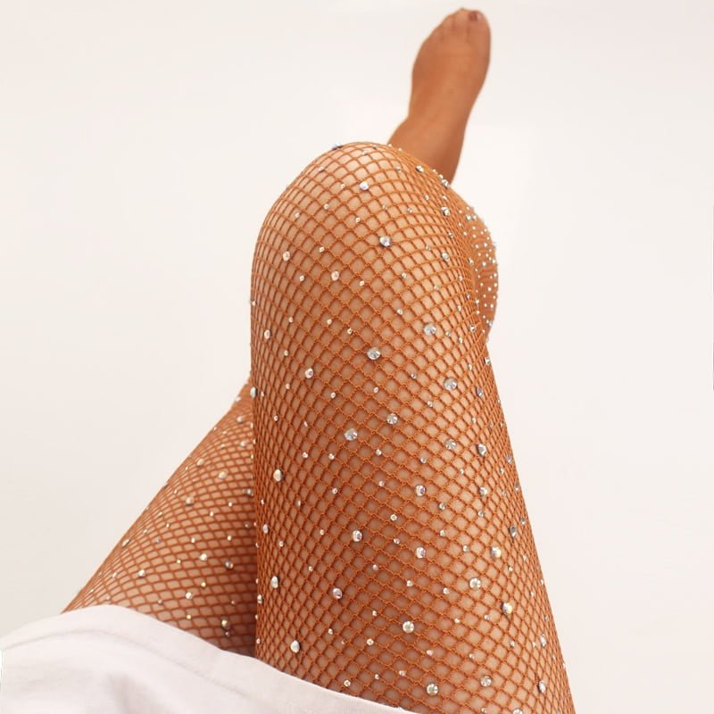 Bas résille brillant élastique pour femmes, collants sexy, bas en biscuits, fil dur, salle de Rhprofessionnelle, danse latine 1