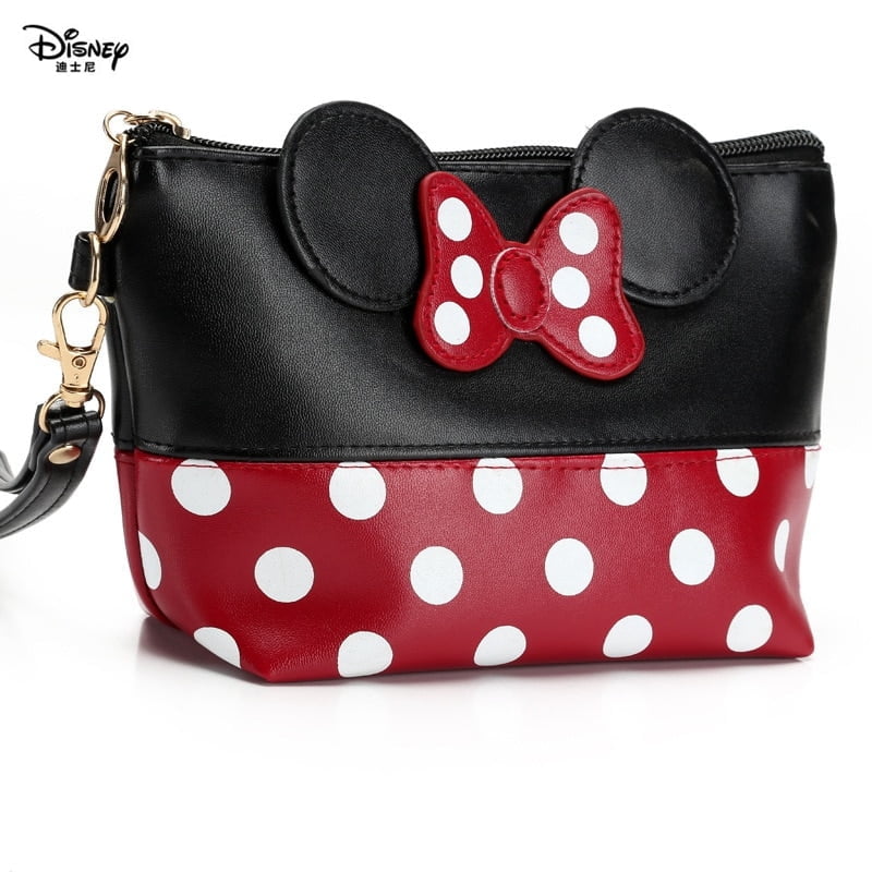 Disney-Sac à main à pois avec nœud pour femme, sac à bandoulière, trousse de toilette, joli sac de voyage, turegirl 1