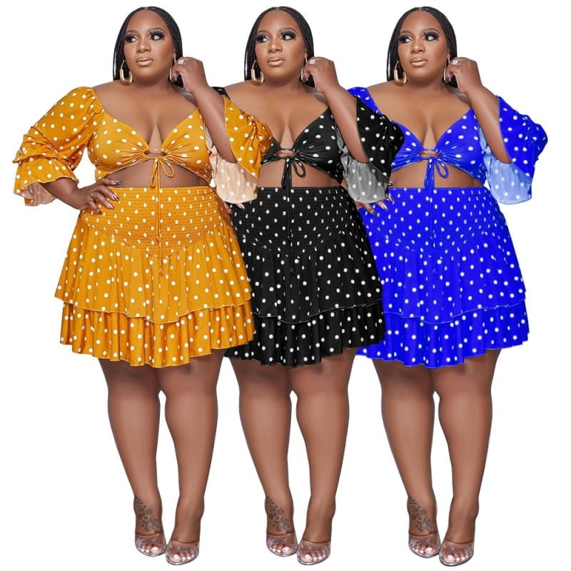 Jupe Courte Volants Grande Taille