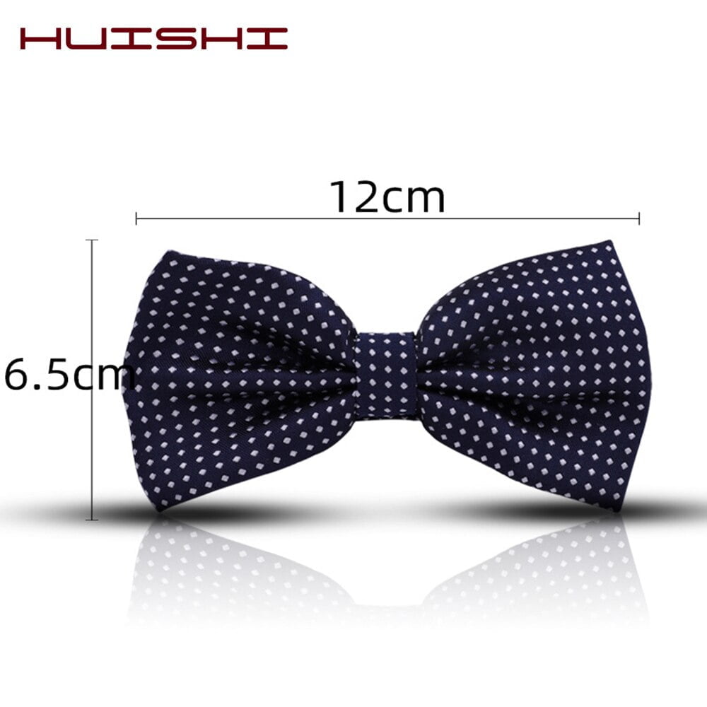 HUISHI-Nministériels d Papillon à Pois pour Homme, Accessoire à la Mode, pour ixde Mariage, Chemise Masculine 2