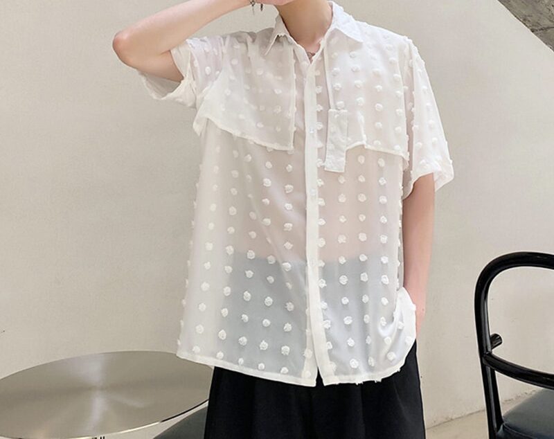 Chemise Maille Homme Style Coréen