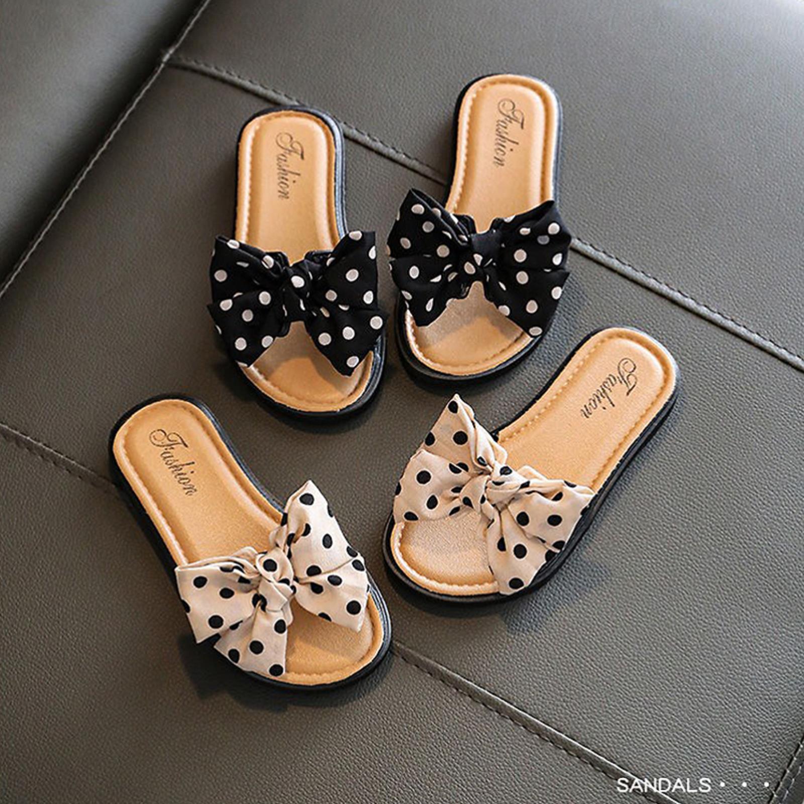 Pantoufles de plage d'été pour filles, pantoufles avec nœud papillon, accessoires de pieds pour enfants 1