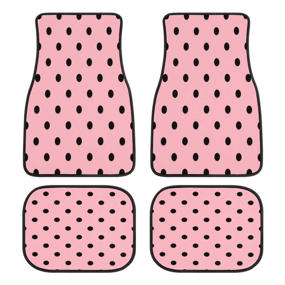 Ensemble de tapis de sol à motif guépard à pois pour voiture, camion, SUV, mode, conception automatique, 4 pièces 2