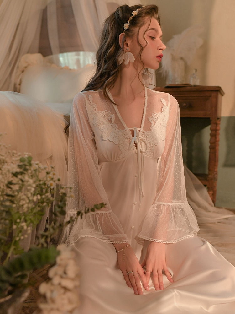 Pyjama Maille Transparente Femme Détente