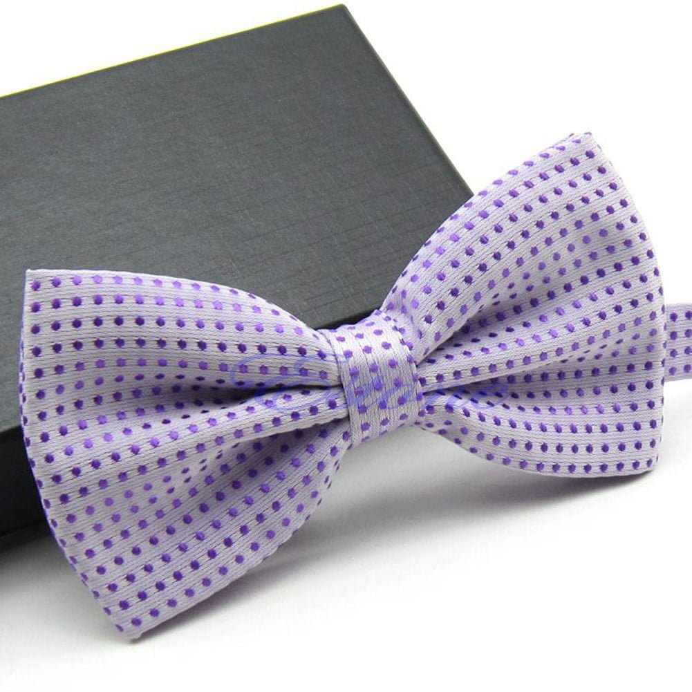 4XBE – nœud papillon classique ajustable pour homme, vêtement à la mode, smoking, à pois, pour fête de mariage 2