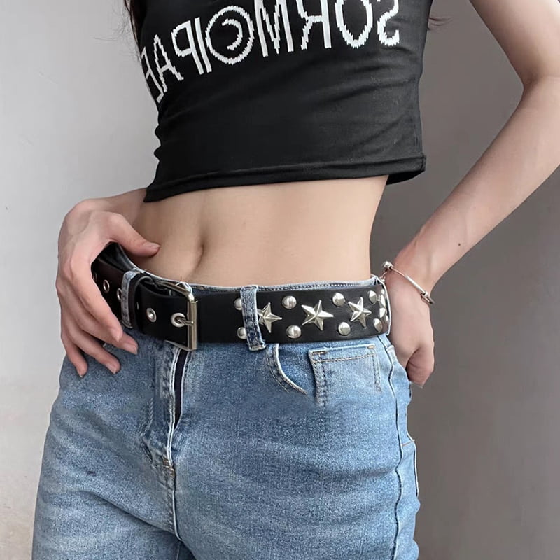 Ceinture Similicuir Motifs Pois Unisexe
