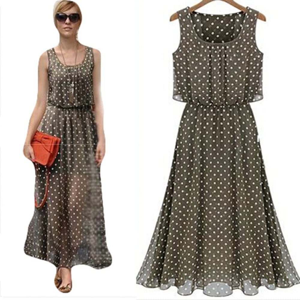 Robe en mousseline de soie pour femmes, robes éducatives, à pois, taille vintage, été, 2022 1