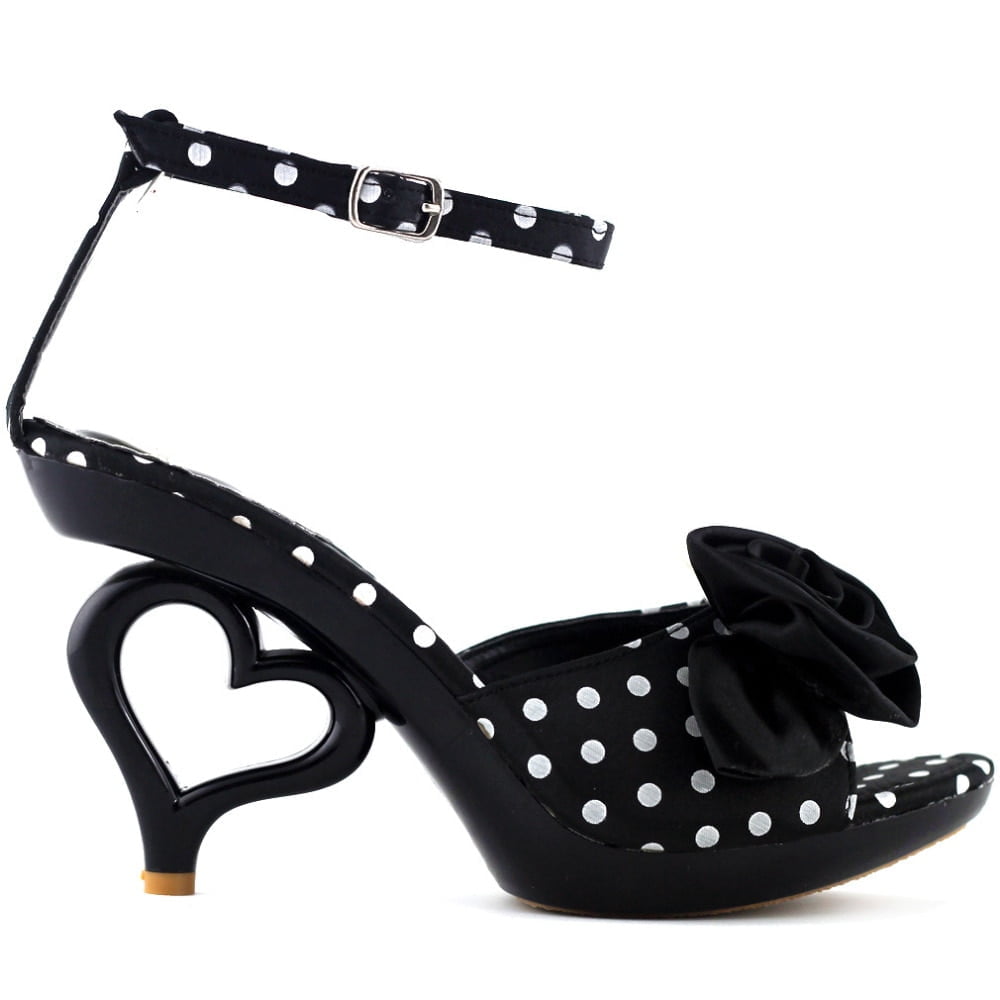 Sandales À Pois Femmes Talons Coeur