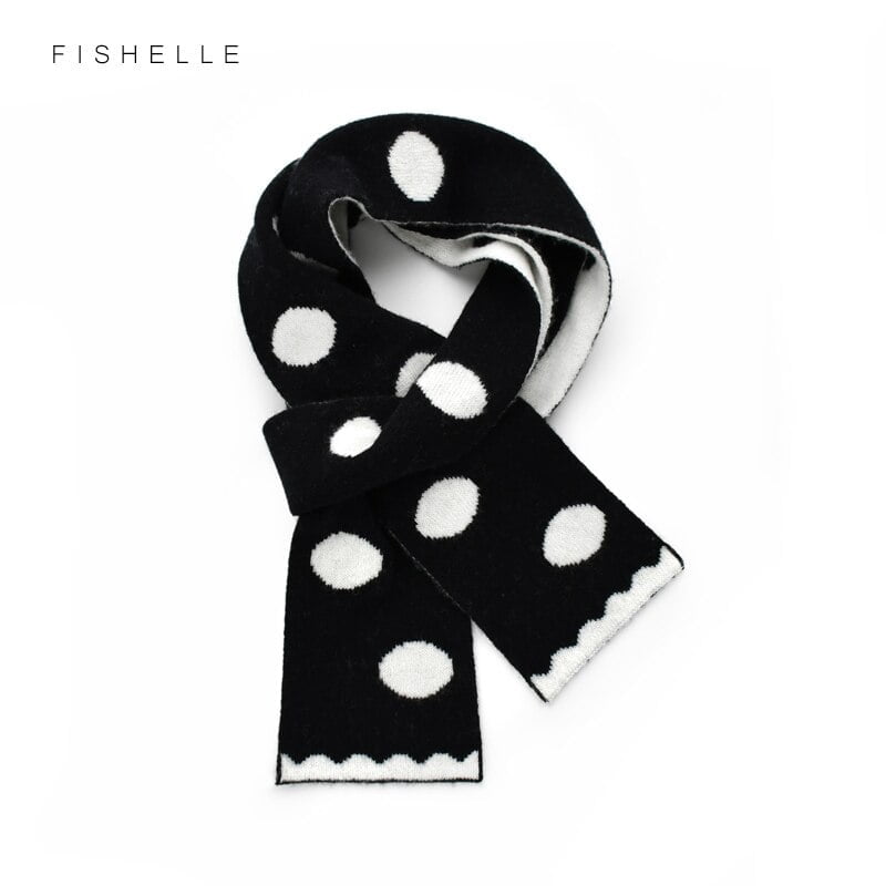 Foulard Miniature Laine Pois Femme