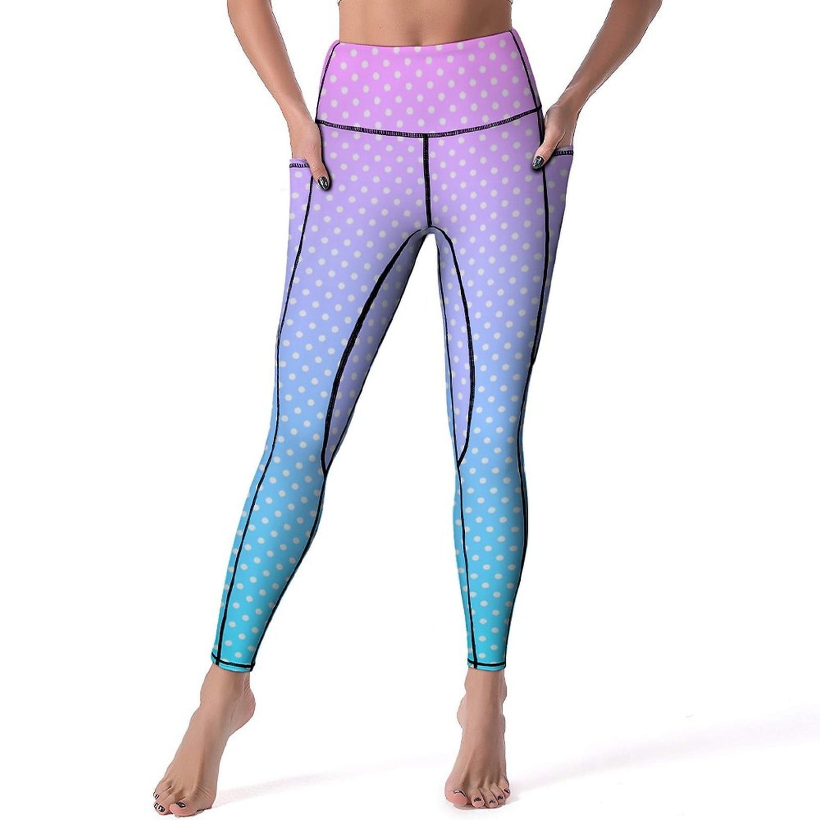 Pantalon Yoga Pois Pastel Push-Up