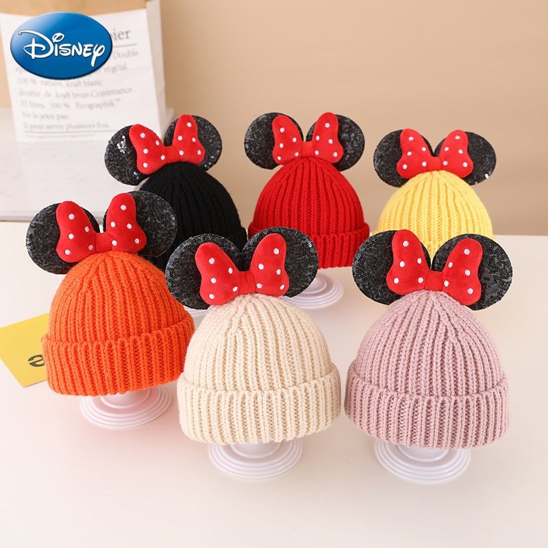 Bonnets Minnie Enfants Hiver Chauds