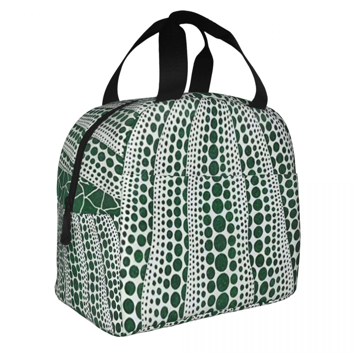 Sac fourre-tout isotherme à pois roses pour femme, Yayoi Kusama, Art abstrait, Pumpkin Polka, Portable Cooler, Thermal Food Lunch Box 2