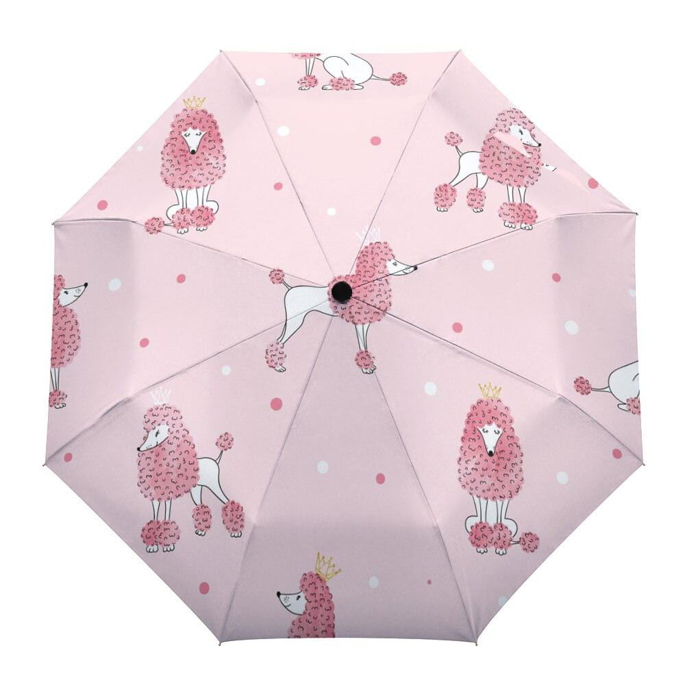 Grand Parapluie de Pluie Coupe-Vent pour Homme et Femme, Accessoire d'Extérieur, à Pois Rétractables, avec des Brins de Lecture Entièrement Automatiques