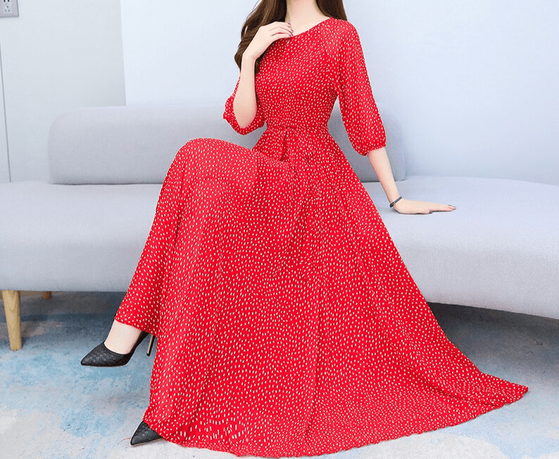 Robe Soirée Mousseline Boho Élégante Intemporelle