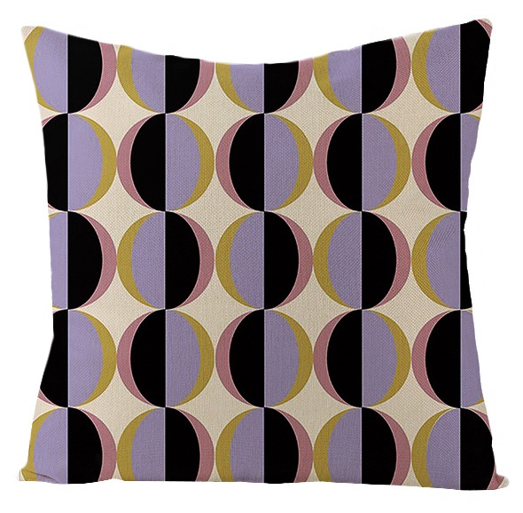 Taie d'oreiller à motifs colorés à pois, taie d'oreiller douce, cercle Mandala, décoration de la maison, canapé, chambre, 45x45 50x50