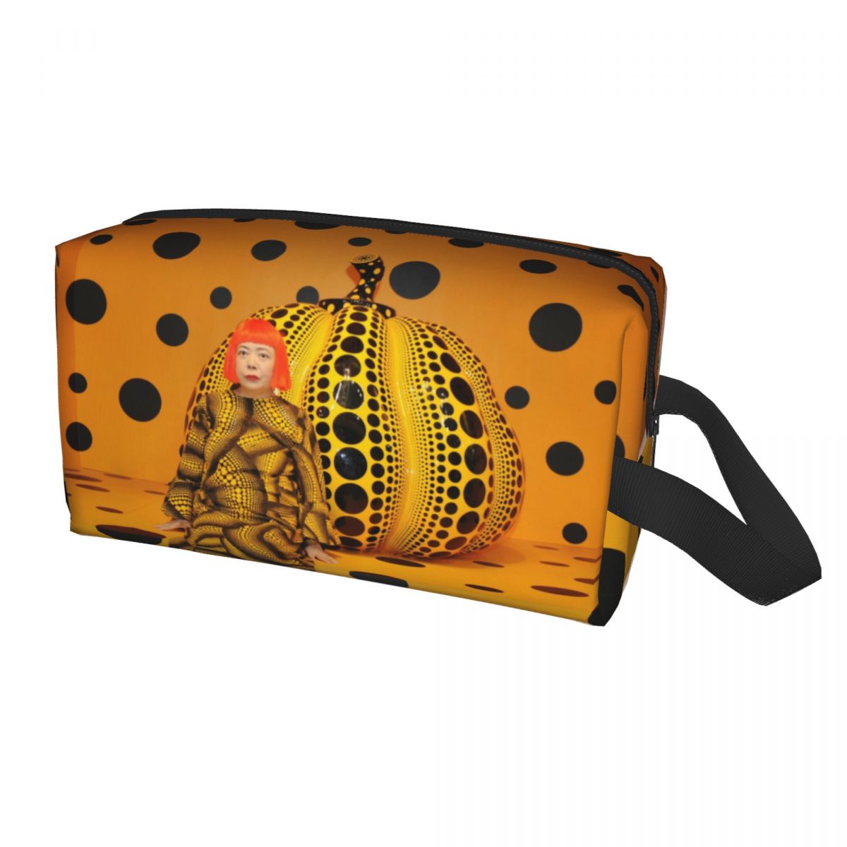 Trousse de toilette à pois Yayoi Kusama pour artiste japonais, trousse de rangement Dopp, trousse de maquillage, trousse de beauté, trousse cosmétique, évaluatrice 1