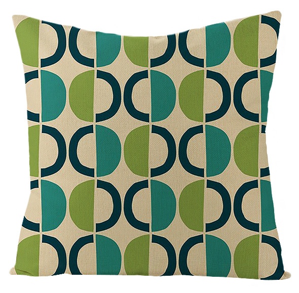 Taie d'oreiller à motifs colorés à pois, taie d'oreiller douce, cercle Mandala, décoration de la maison, canapé, chambre, 45x45 50x50
