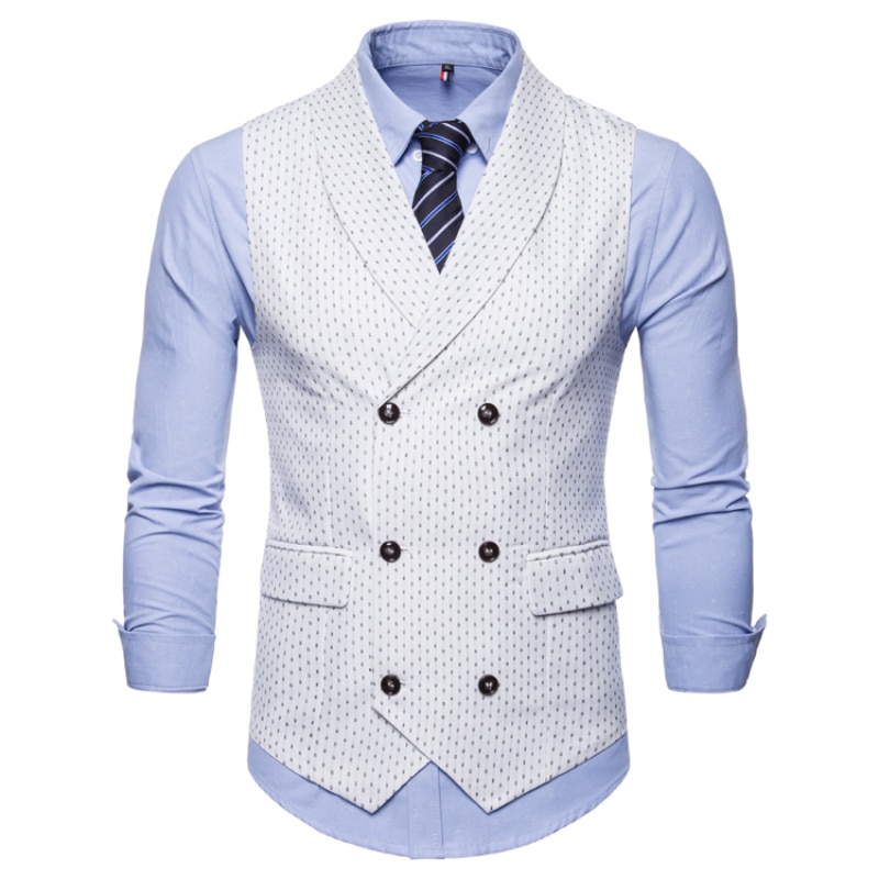 Gilet Sans Manches Homme Motif À Pois Corée Sud