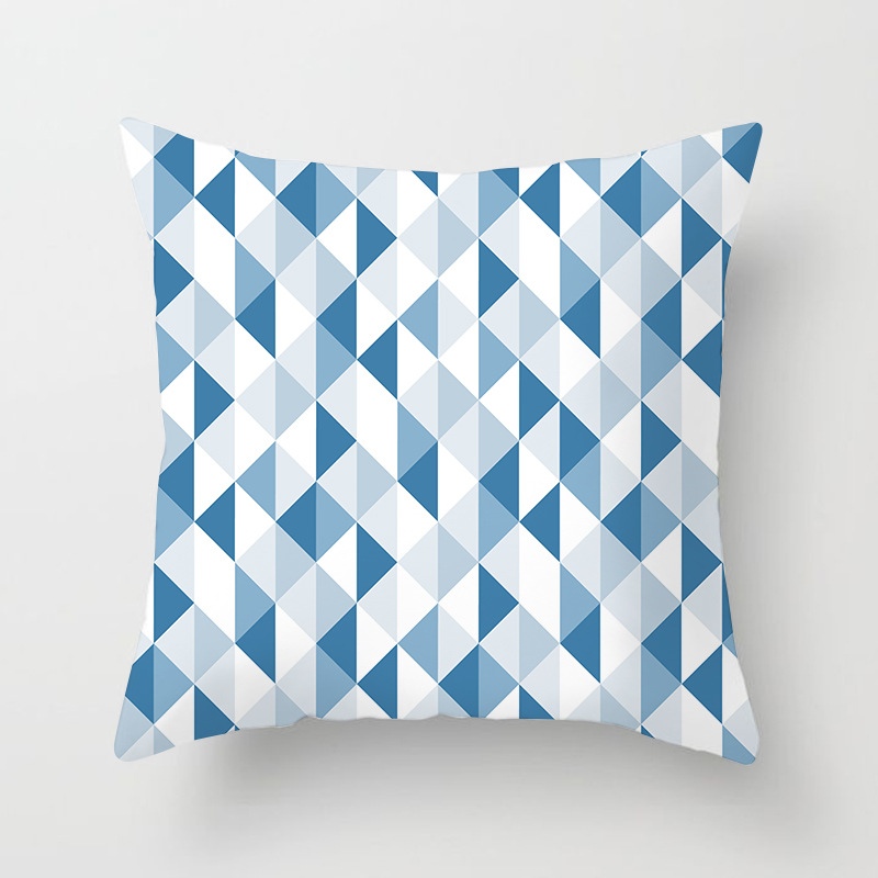 Taie d'oreiller imprimée géométrique, taie d'oreiller décorative pour canapé, peau de pêche, art de la chambre à coucher, décoration de la maison, 45x45cm