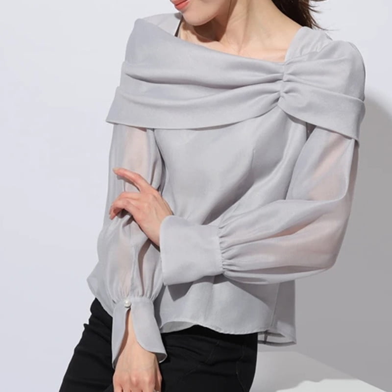 OCEANLOVE-Chemisier Vintage à Pois pour Femme, Élégant, Doux, Rétro, avec Nministériels d, Style Japonais, Printemps Été 2