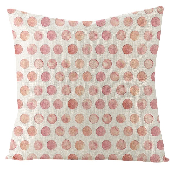 Taie d'oreiller à motifs colorés à pois, taie d'oreiller douce, cercle Mandala, décoration de la maison, canapé, chambre, 45x45 50x50