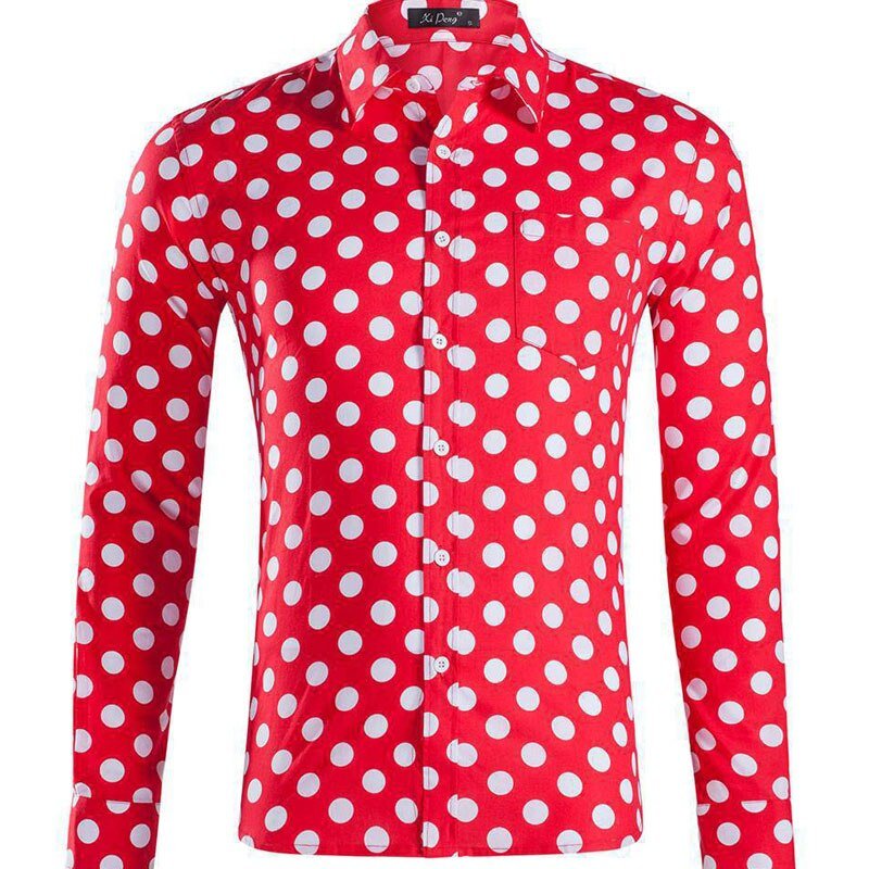 Chemise à pois coupe couvertes pour hommes avec poche, chemises à manches longues, 100% coton, vêtements en Y, grande taille, mode, MY812 1