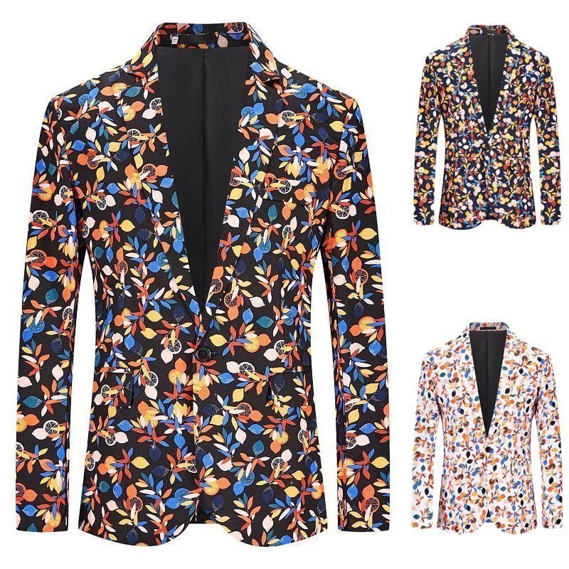 Blazer À Fleurs Unique Homme - Décontracté Et Tendance