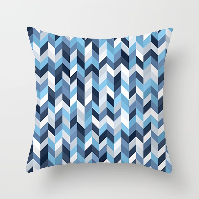 Taie d'oreiller imprimée géométrique, taie d'oreiller décorative pour canapé, peau de pêche, art de la chambre à coucher, décoration de la maison, 45x45cm