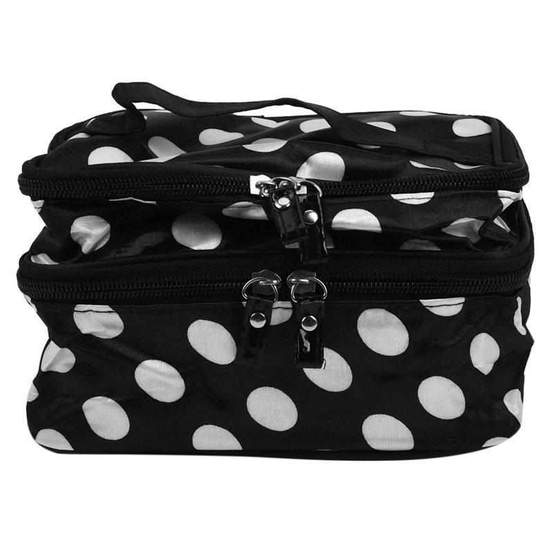 Sac À Main De Voyage Noir, Accessoire De Maquillage, Beauté, Toilette Motif À Pois
