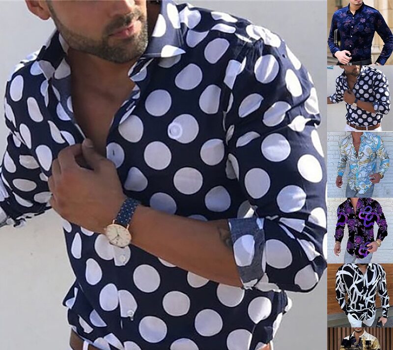 Chemise hawaïenne 3D à manches longues pour hommes, mode masculine, taille, thème de vacances, chemise imprimée, haut à revers, chemise à boutonnage simple, XS-8XL, 2023 1