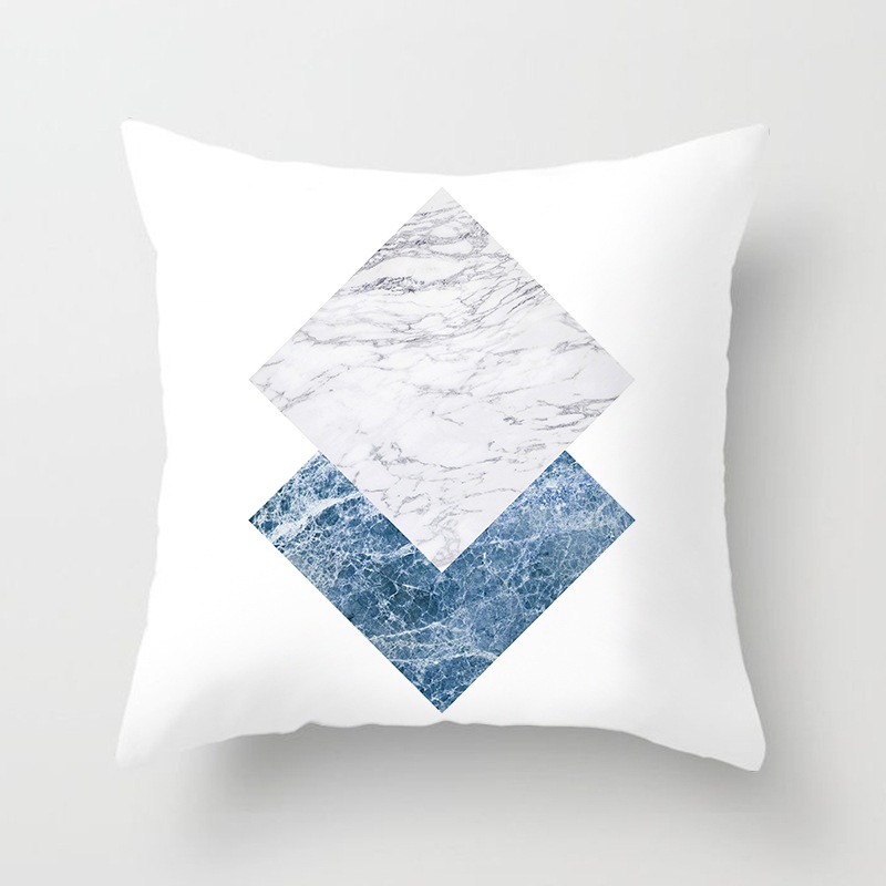 Taie d'oreiller imprimée géométrique, taie d'oreiller décorative pour canapé, peau de pêche, art de la chambre à coucher, décoration de la maison, 45x45cm
