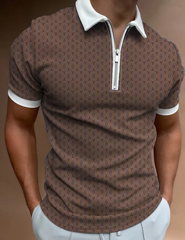 Polo Décontracté Pois College Hommes