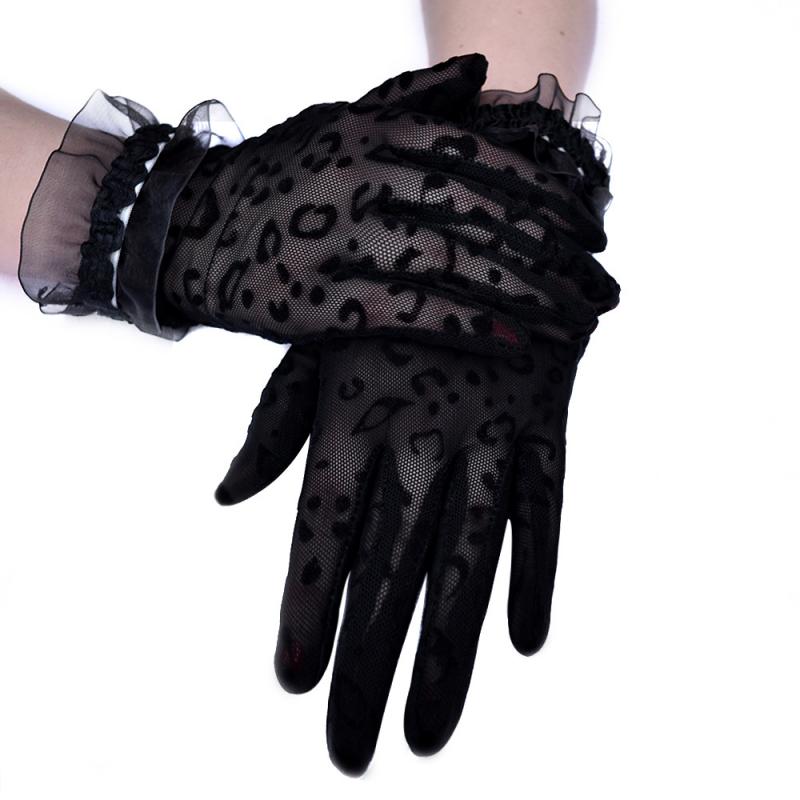 Gants de gaze en dentelle pour femmes, Sexy, à la mode, protection solaire, respirant, gants d'étiquette de mariage, C054 2