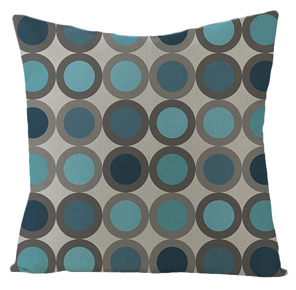 Taie d'oreiller à motifs colorés à pois, taie d'oreiller douce, cercle Mandala, décoration de la maison, canapé, chambre, 45x45 50x50