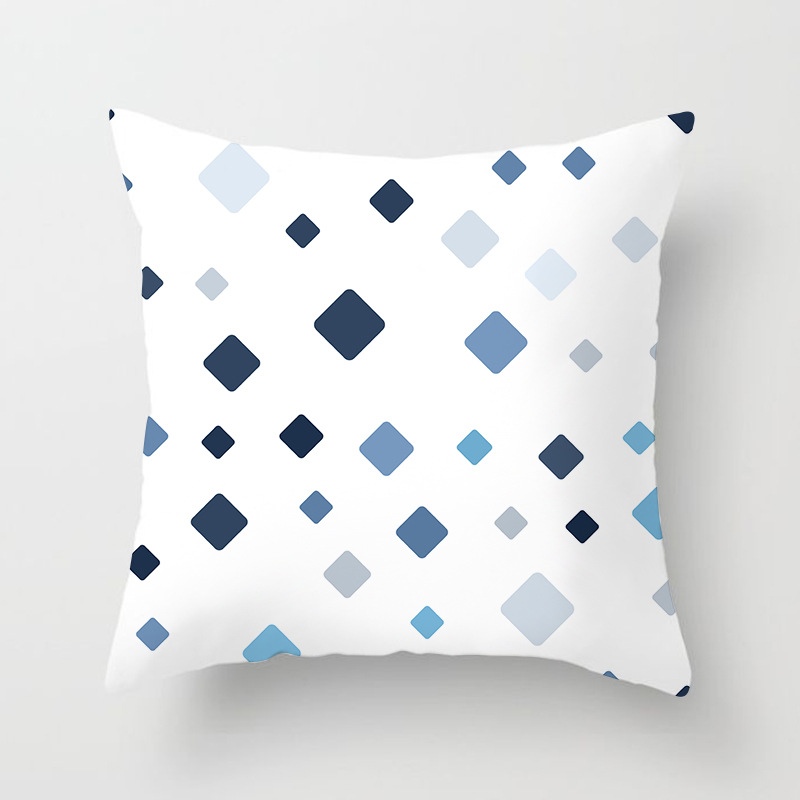 Taie d'oreiller imprimée géométrique, taie d'oreiller décorative pour canapé, peau de pêche, art de la chambre à coucher, décoration de la maison, 45x45cm