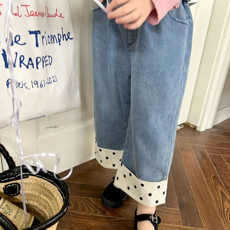 Jean en Denim pour enfants de 2 à 9 ans, pantalon décontracté à pois, nouvelle collection printemps 2023 2