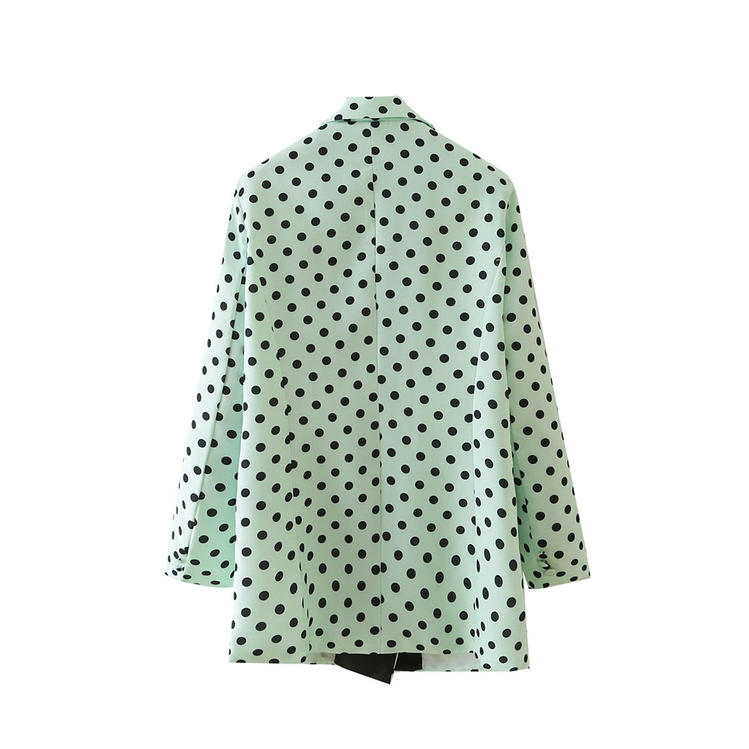 Blazers Slim Chic à Pois pour Femme, Blazer de Bureau Élégant à Double Boutonnage, Manches sulf, Mn Combb 2022 2