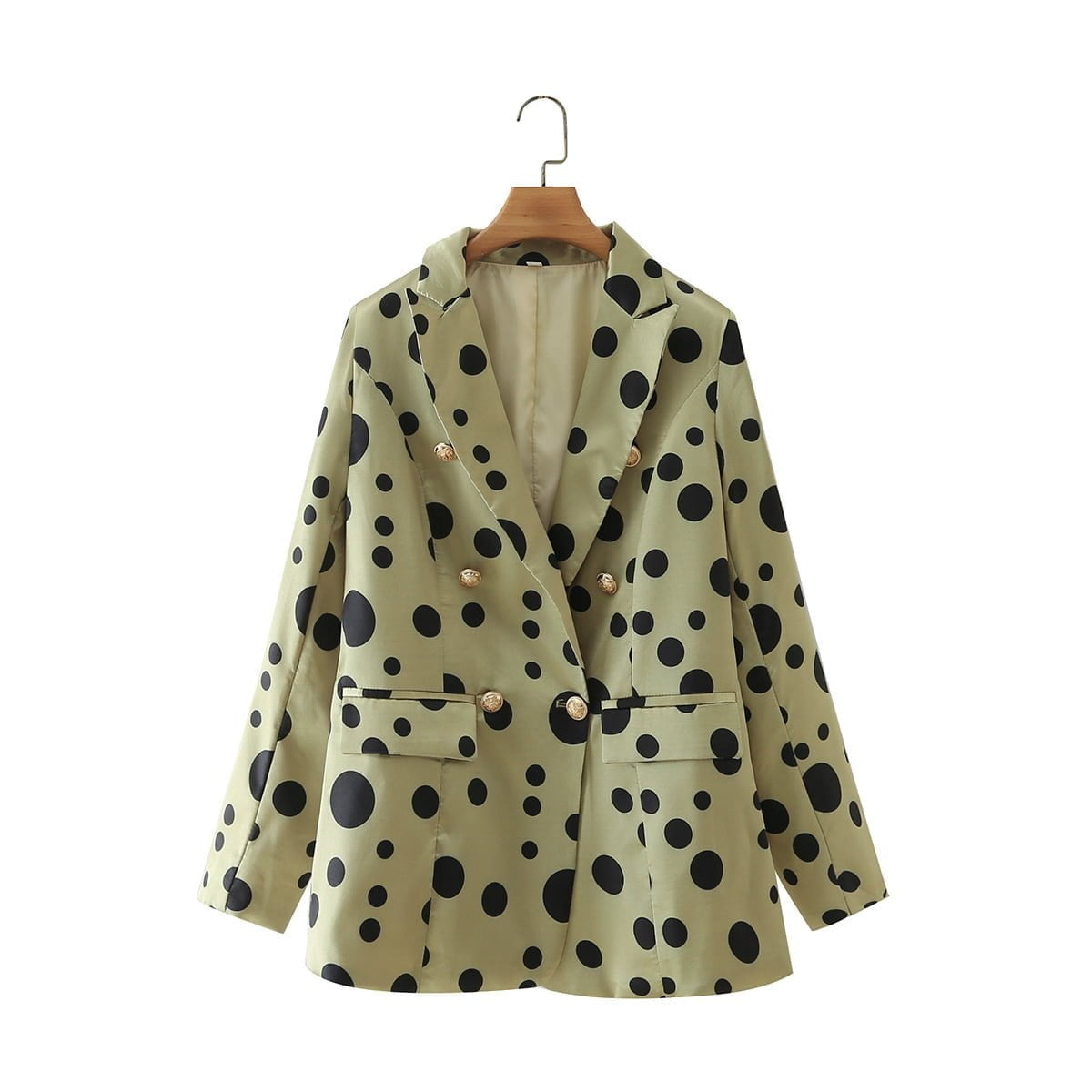 Blazer Pois Manches Longues Chic