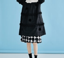 Imakokoni Robe Mi-Longue Coton Volants
