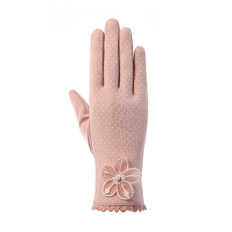 Gants de conduite Sexy en coton mince pour femmes, à la mode, gants de conduite Sexy en coton, protection solaire UV, court nœud papillon de fleurs I29 2