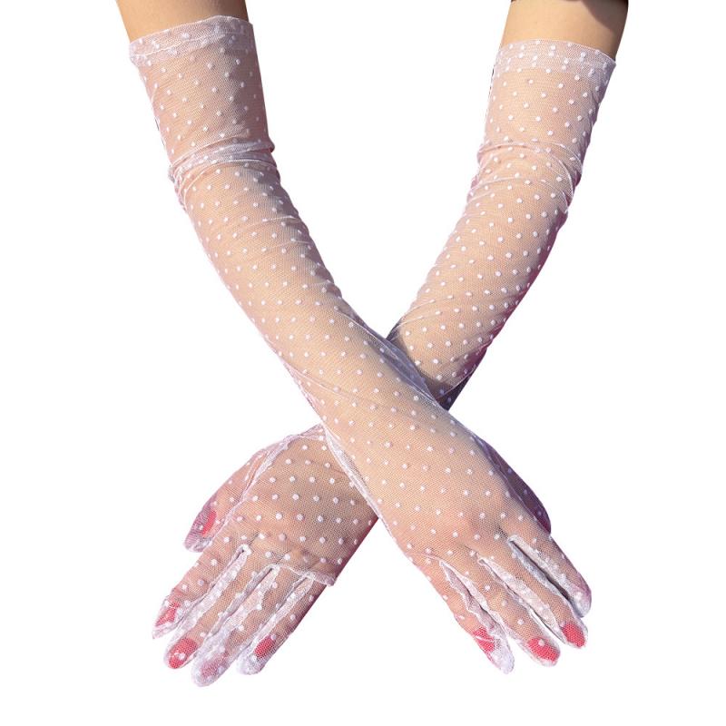 Gants À Pois Pour Femmes, Élégants, Respirants, Protection Solaire