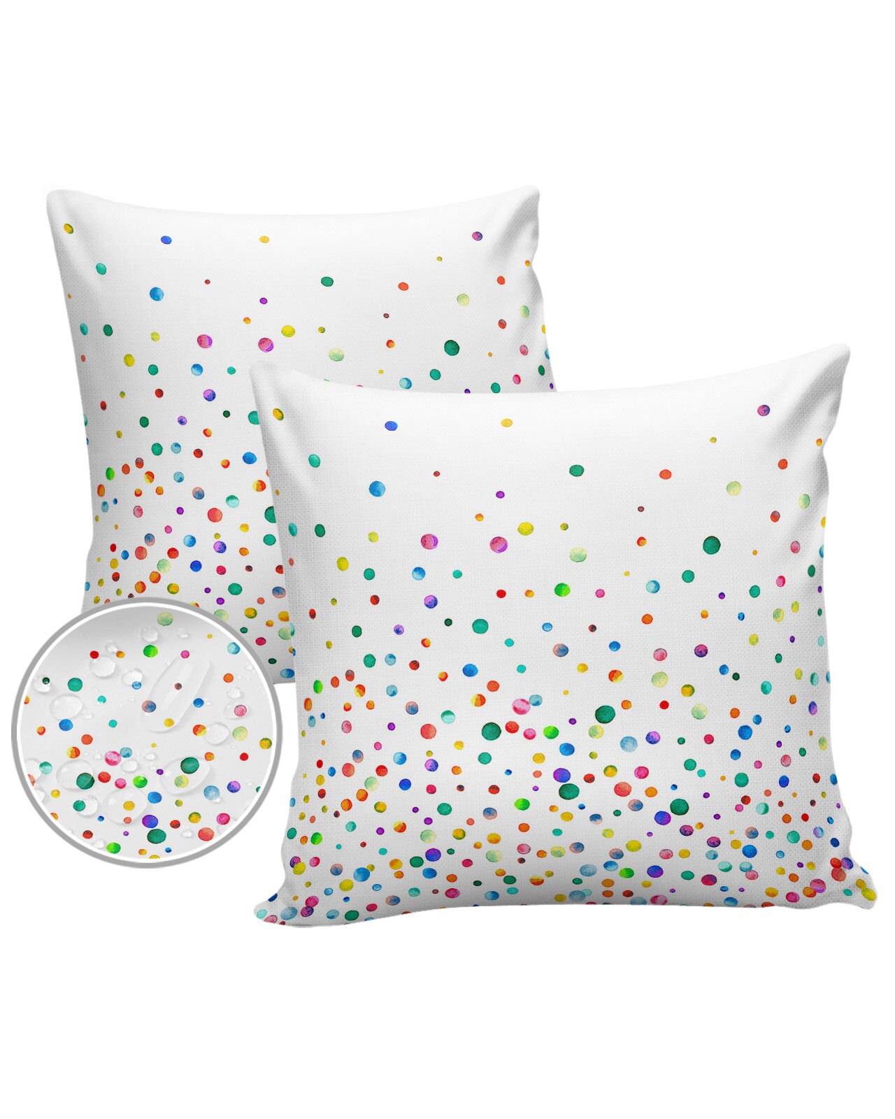 Housse de coussin imperméable à pois ondulés, dégradé coloré, décoration pour la maison ou le bureau, housse de coussin pour chaise ou canapé 2