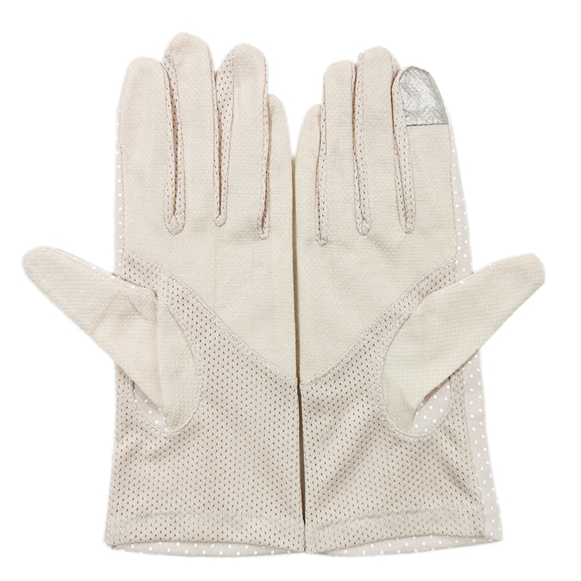 Gants d'été en coton antidérapants pour femmes, Protection solaire à pois, gants courts et fins pour la conduite à écran tactile, nouvelle mode 2